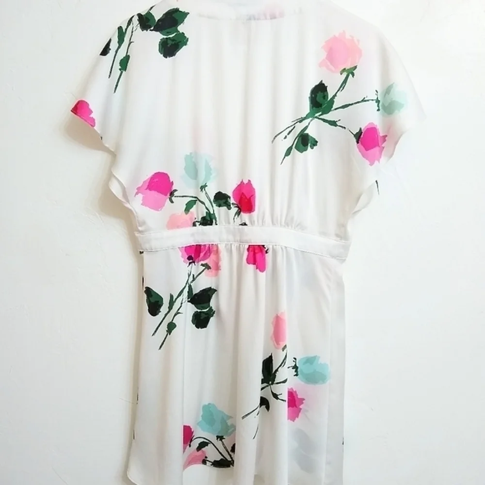 Kate Spade Womens Floral Charmeuse Robe size XS / S